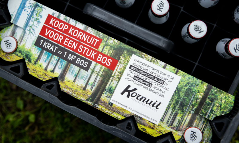 Kornuit krat met bos code